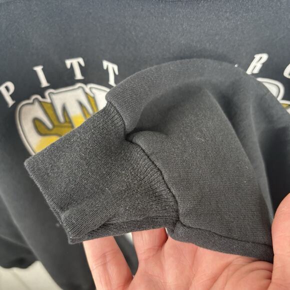 Vintage 1995 Pittsburgh Steelers Two Tome Black And Grey Crewneck Size XL - Picture 7 of 7